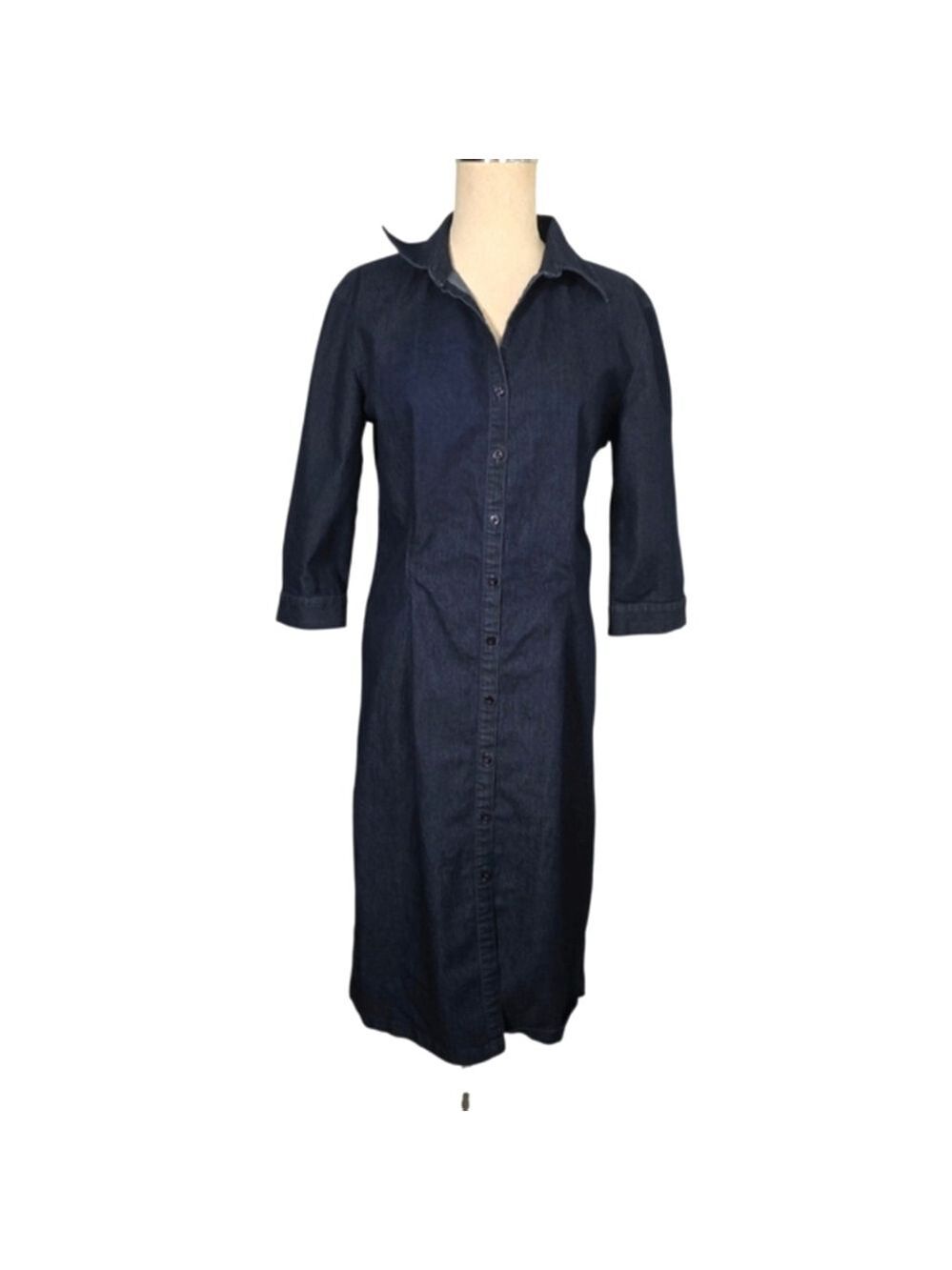 Smart Set Denim Midi 3/4 Sleeve Dress S, 8/9 (M)